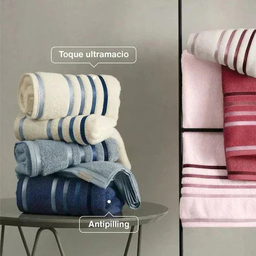 10 Peças Toalhas Banho Gigante Fio Penteado Lumina KIT
