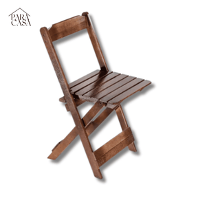 Kit da Para Casa - Mesa Dobrável de Madeira Maciça com 4 cadeiras - Design Elegante e Prático!
