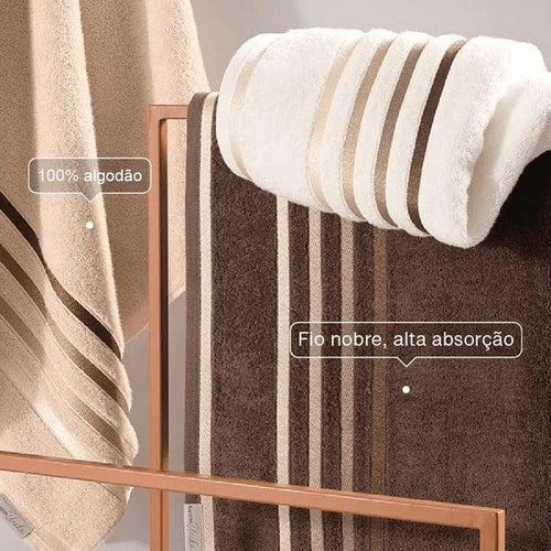 10 Peças Toalhas Banho Gigante Fio Penteado Lumina KIT