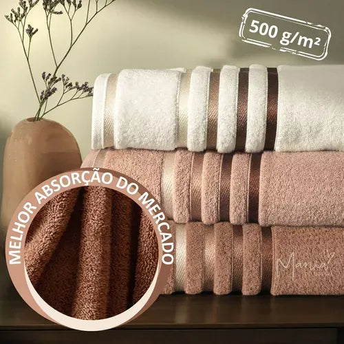 10 Peças Toalhas Banho Gigante Fio Penteado Lumina KIT